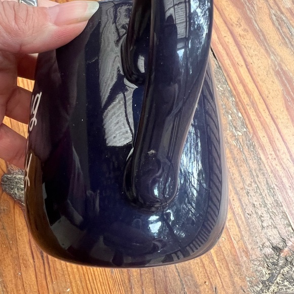 THRESHOLD Good Morning Crabby Lovely Navy Blue White Funny Stoneware Coffee Mug - Picture 6 of 6